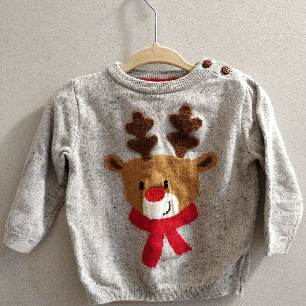 🦌 Rudolph Reindeer Sweater 6m